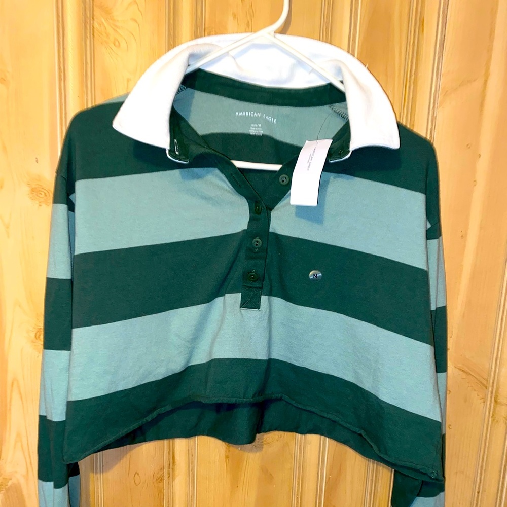 American Eagle cropped polo shirt. NEW WITH TAGS!